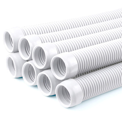 POOLWHALE vacuum hose assembly with eight 3-foot segments for flexible pool cleaning.