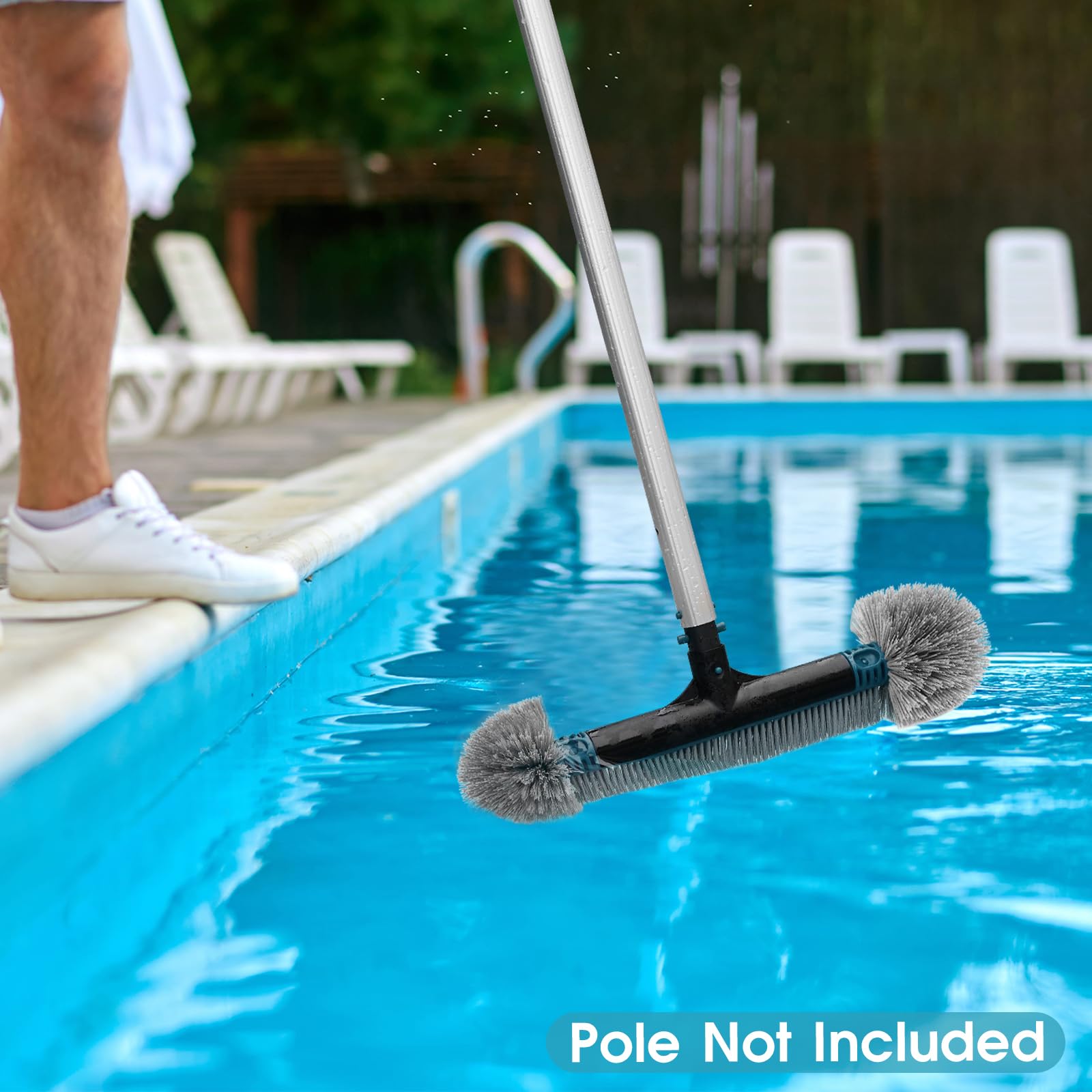 PoolWhale cleans walls, steps, and corners with ease.