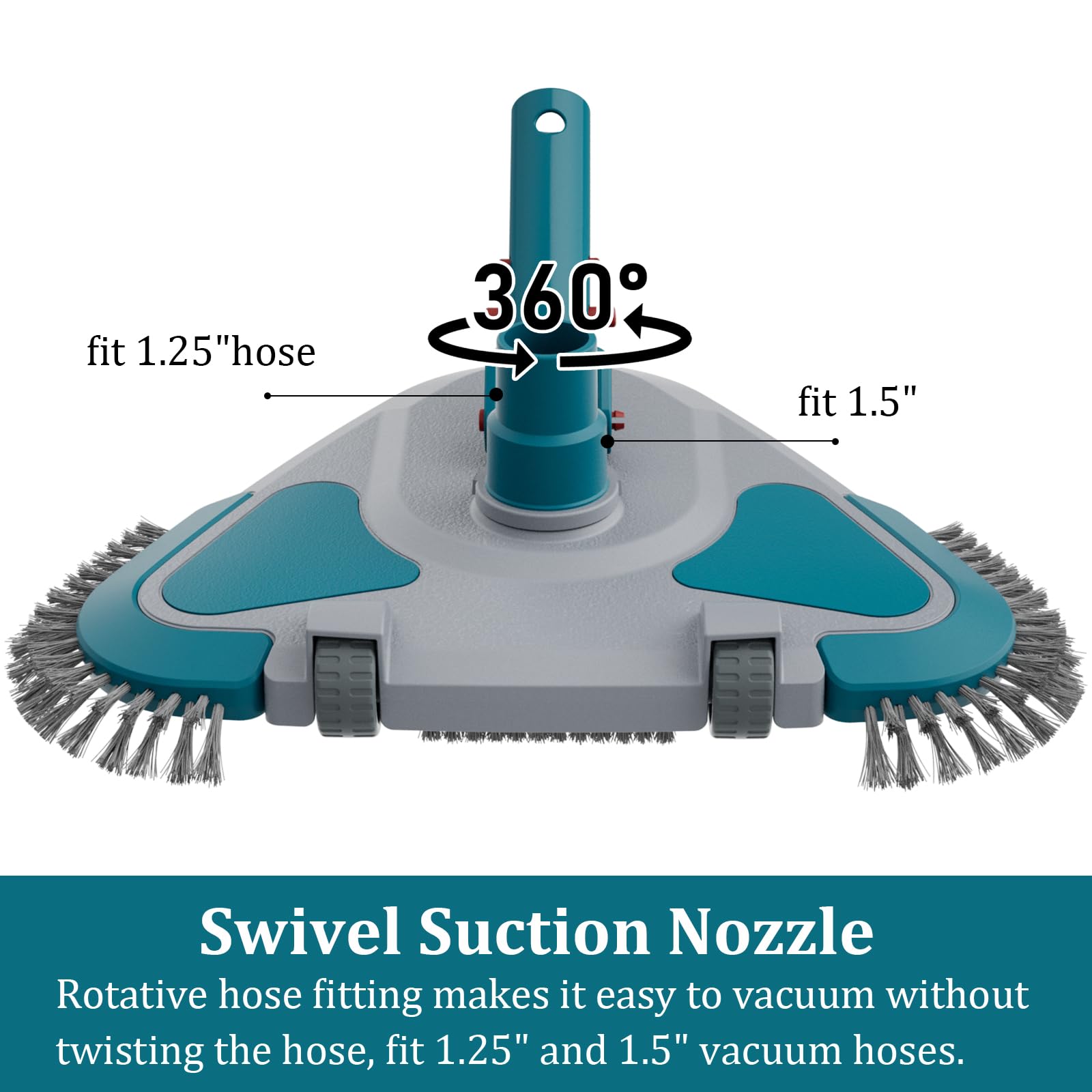 POOLWHALE weighted design sinks quickly and stays submerged for thorough cleaning.