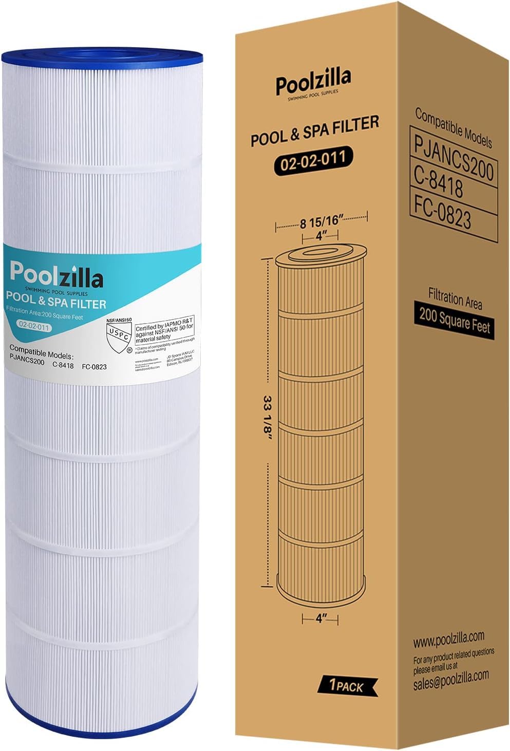 Poolzilla CS200 replacement cartridge assembly for efficient filtration