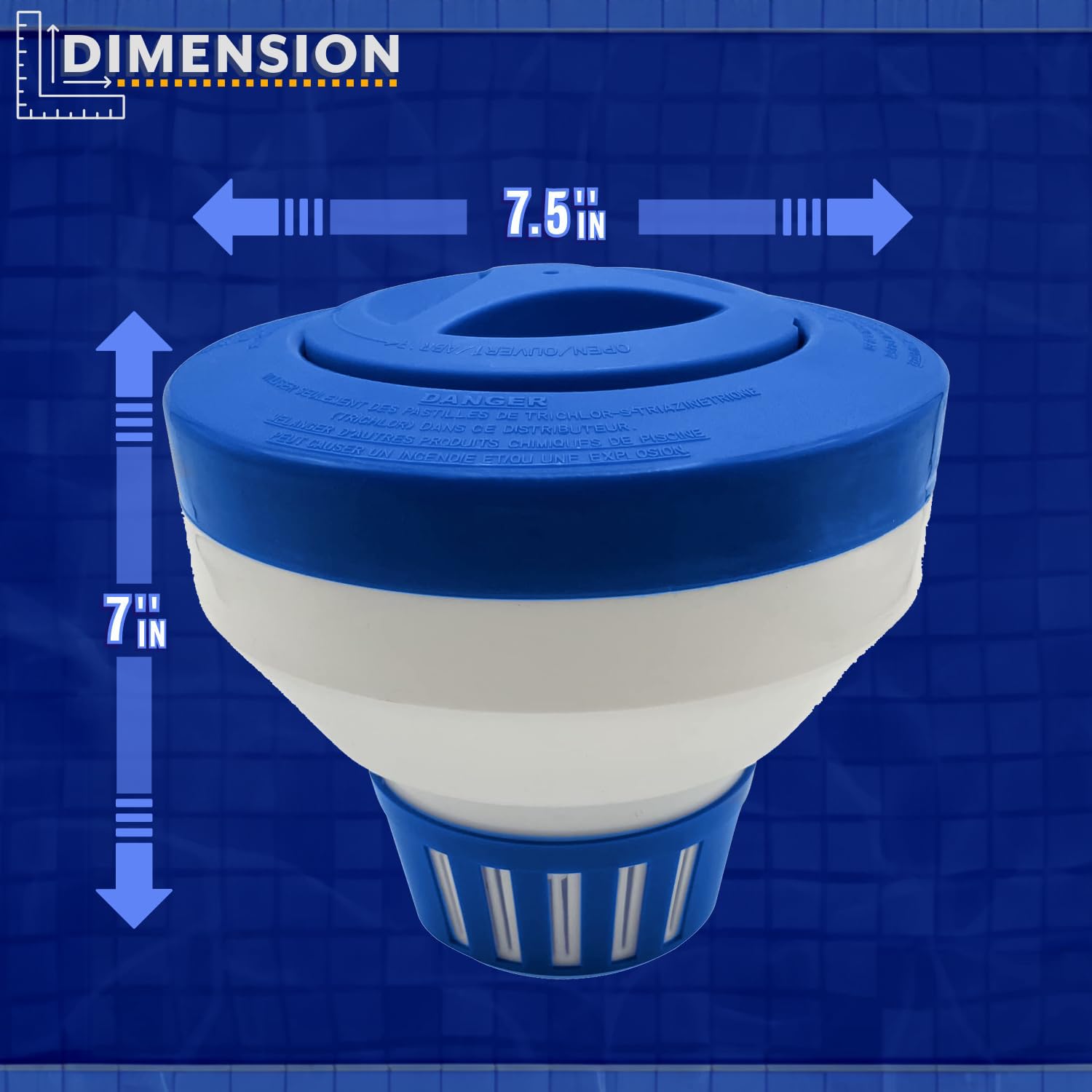 Poolzilla Deluxe Feeder demonstrates dispersion control to keep spa water balanced.