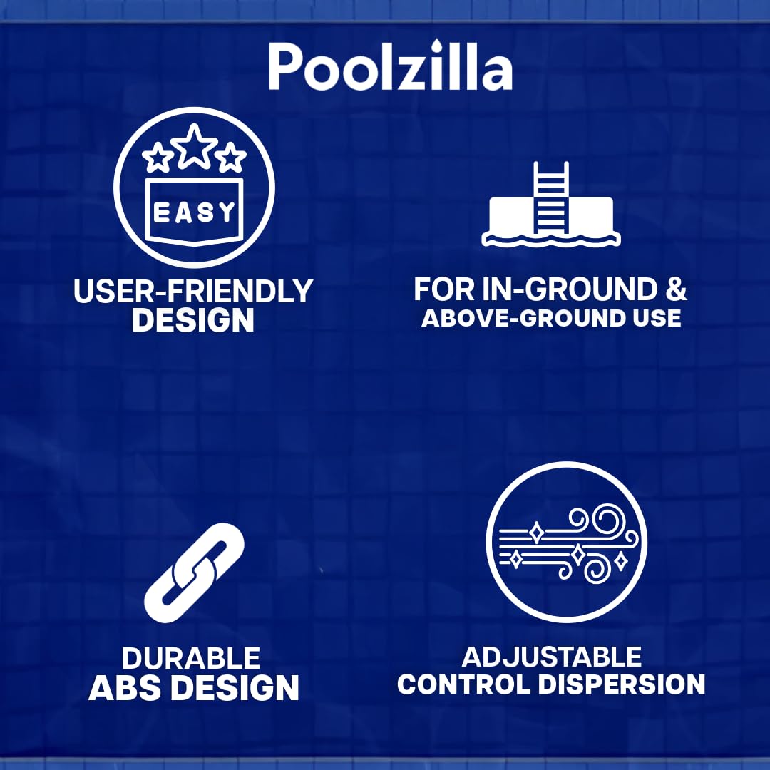 Poolzilla feeder is built with durable ABS plastic for multi-season use.