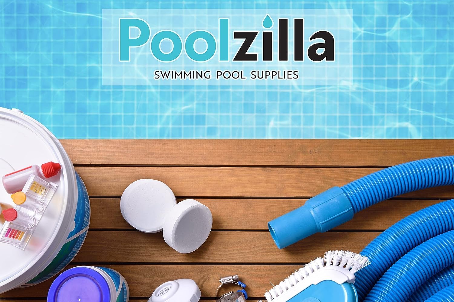 Poolzilla chlorine feeder with simple cap removal for quick tablet loading.