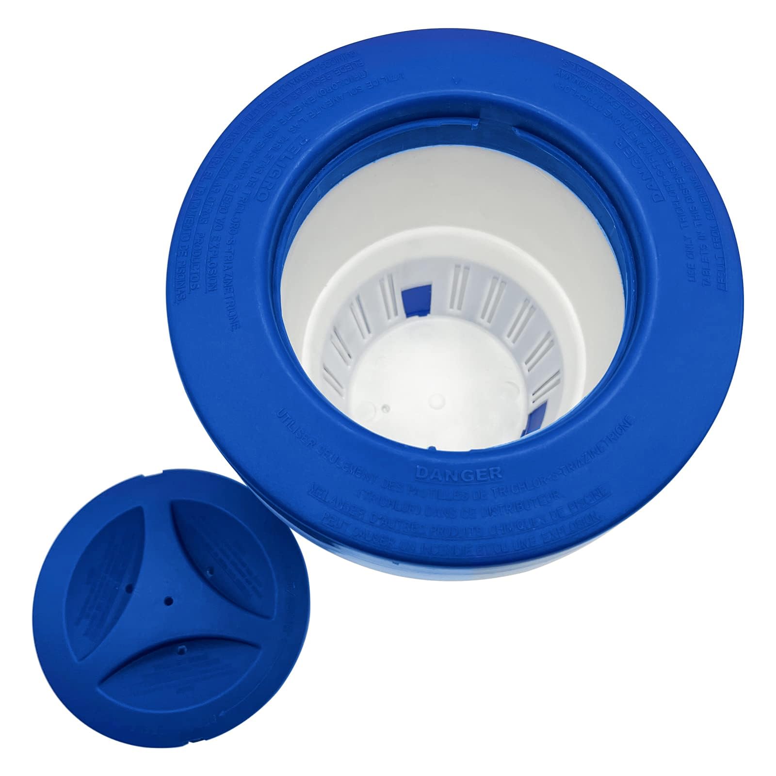 Poolzilla Feeder supports up to four tablets for steady sanitizing action.