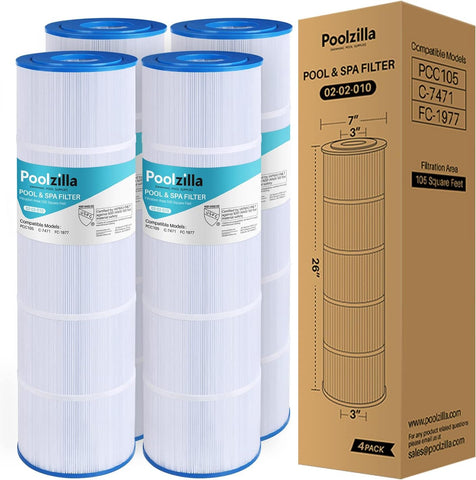 Poolzilla PCC105 replacement filter compatible with FC-1977 for clearer water