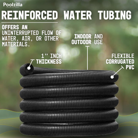 Poolzilla hose ideal for aquarium setups and pond maintenance tasks.