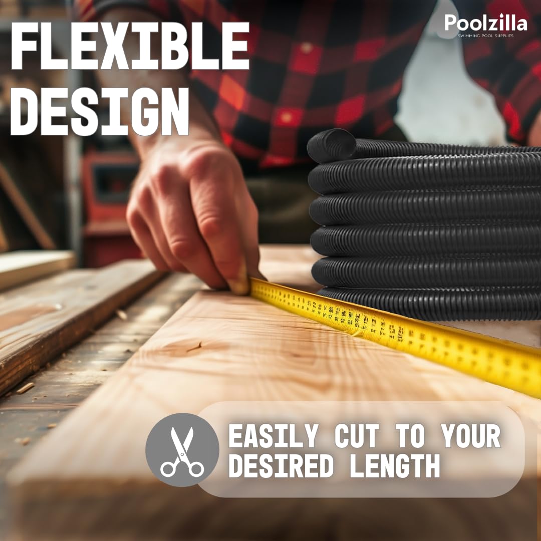 Poolzilla hose supports garden irrigation and fountain features with reliable outdoor use.
