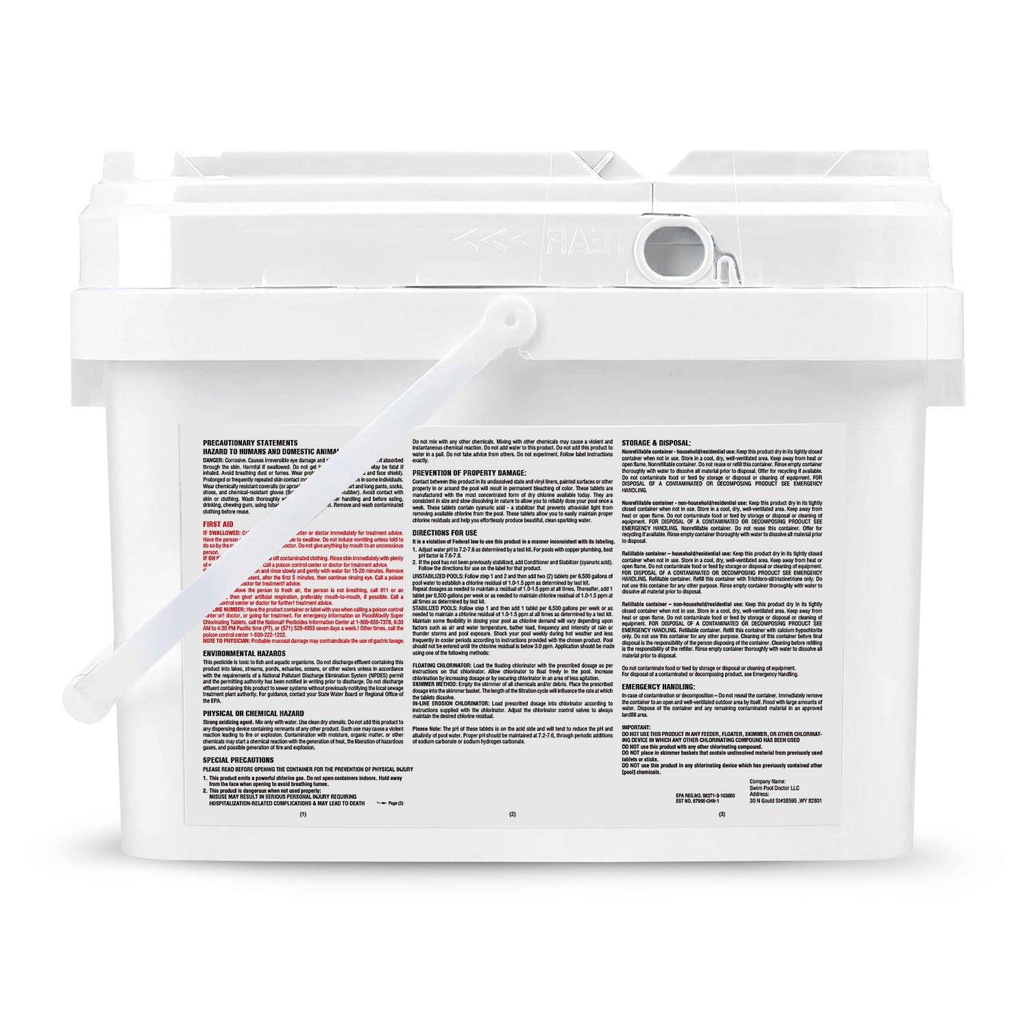 Close-up of PooolWavify tablet dissolving to demonstrate slow-release action.