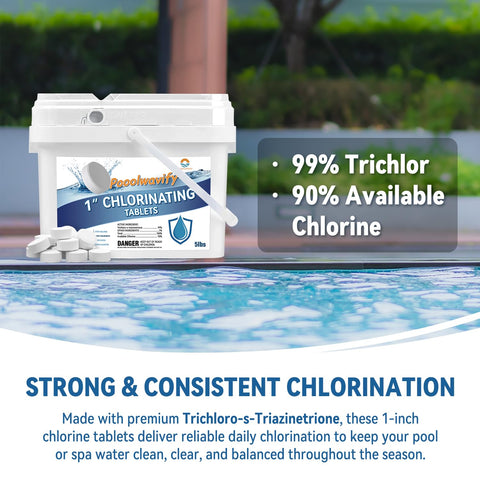 Spa or hot tub scene with PooolWavify tablets ready for daily maintenance.