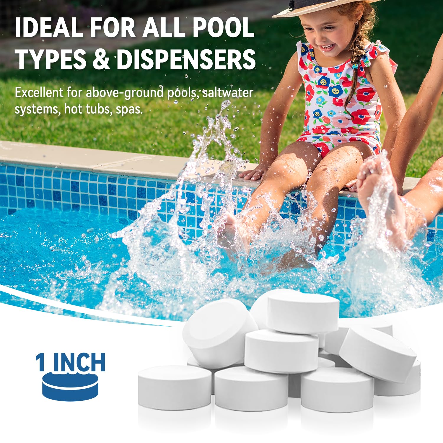 Small pool scene with PooolWavify maintaining clear, balanced water.
