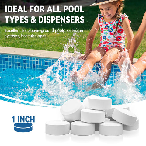 Small pool scene with PooolWavify maintaining clear, balanced water.