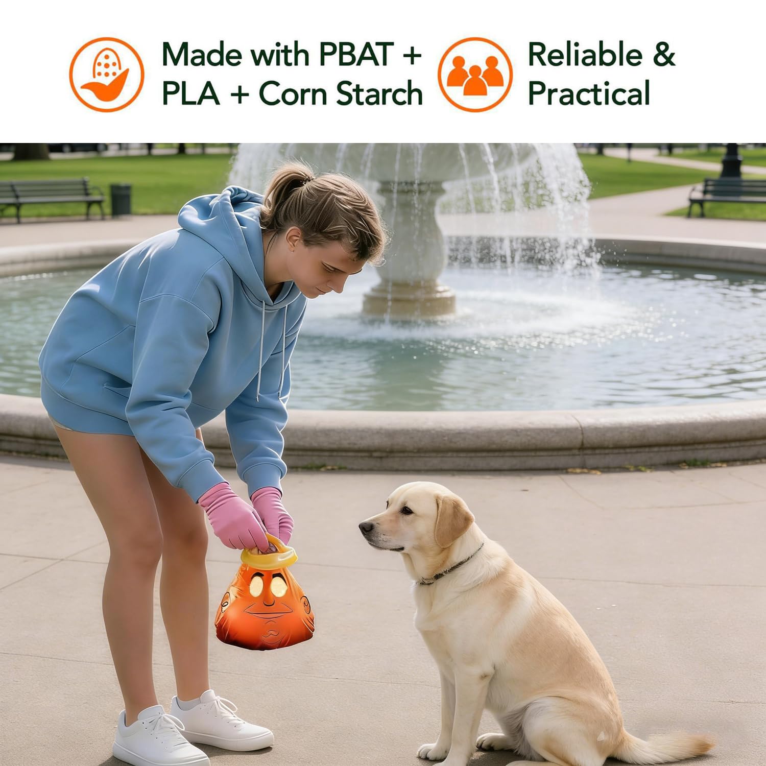 Poop Bag 2026 funny face design pack adds humor to pet cleanup