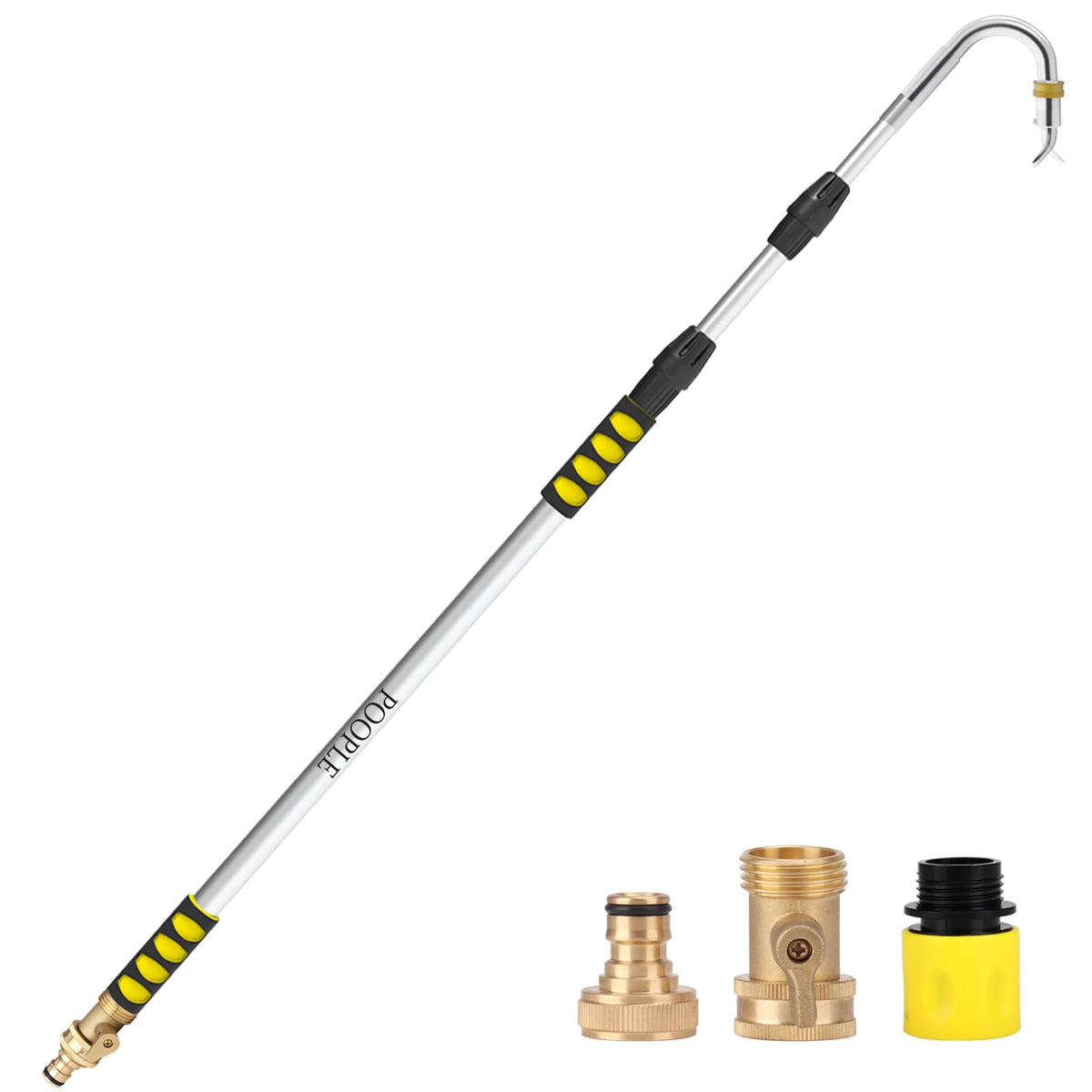 POOPLE 16ft gutter cleaner pole extends reach for safe ground-based cleaning