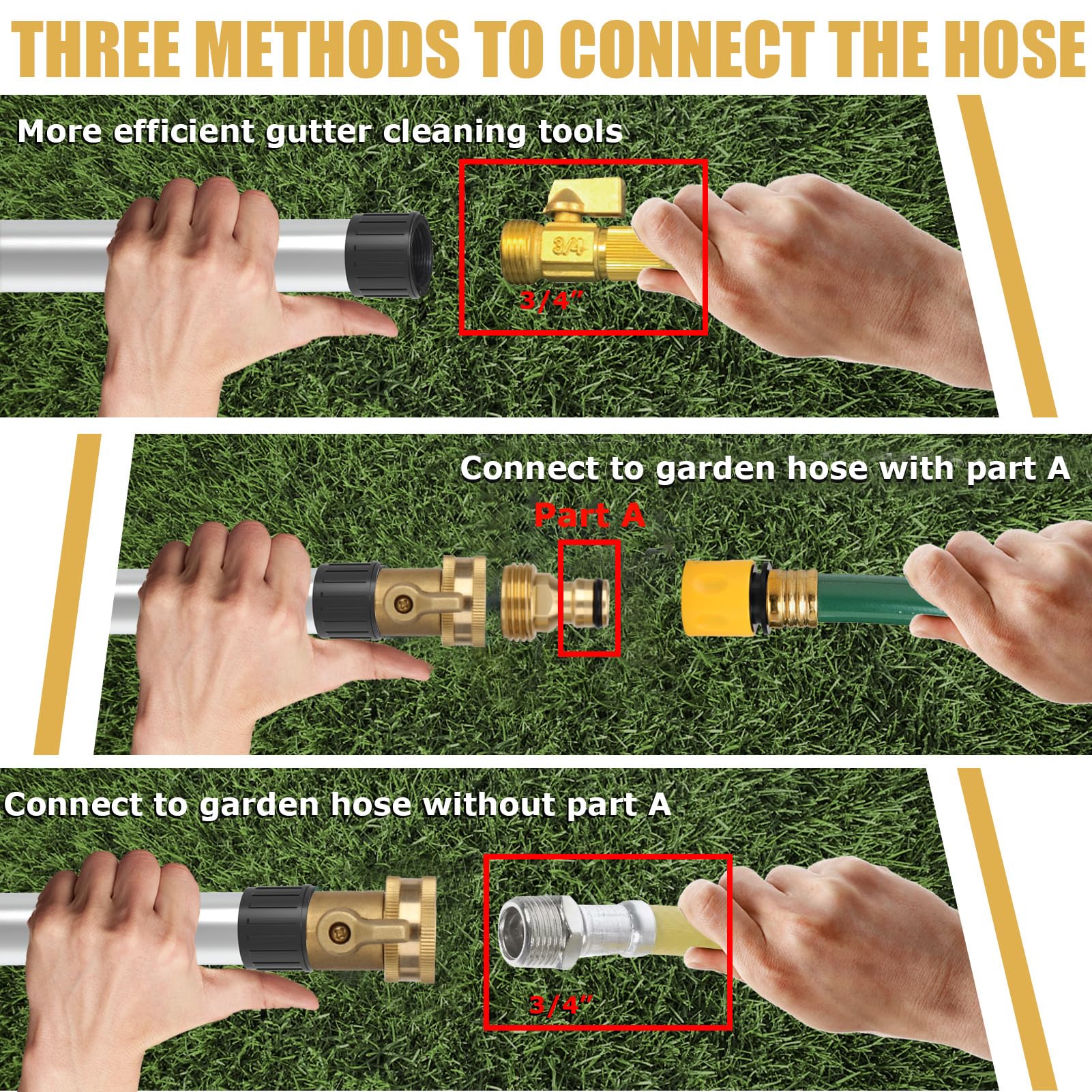 POOPLE hose attachment adapter simplifies connecting to your garden hose