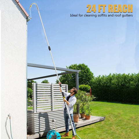 POOPLE rotating nozzle directs water precisely for efficient debris removal