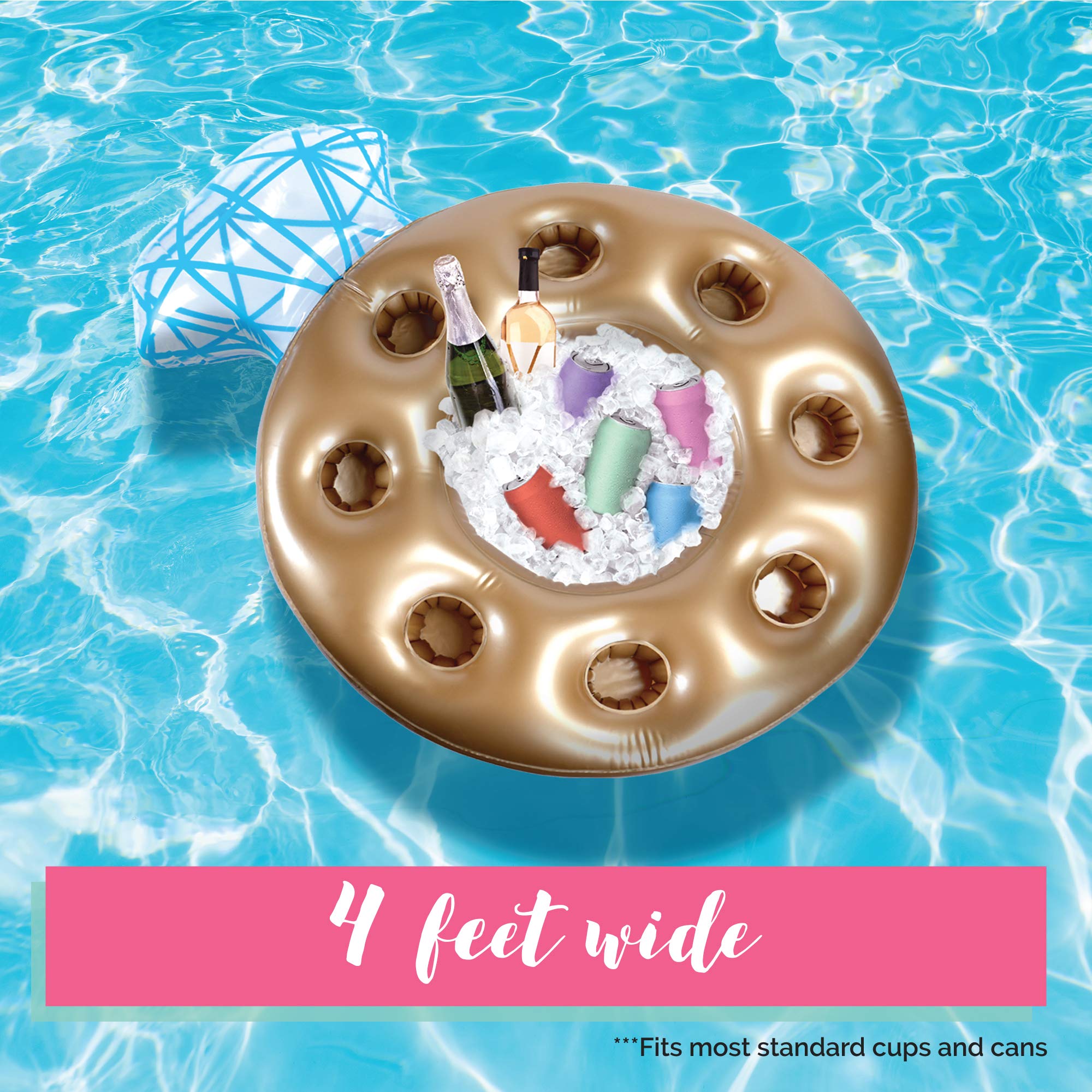 Pop Fizz Designs pool party setup adds a fun focal point.