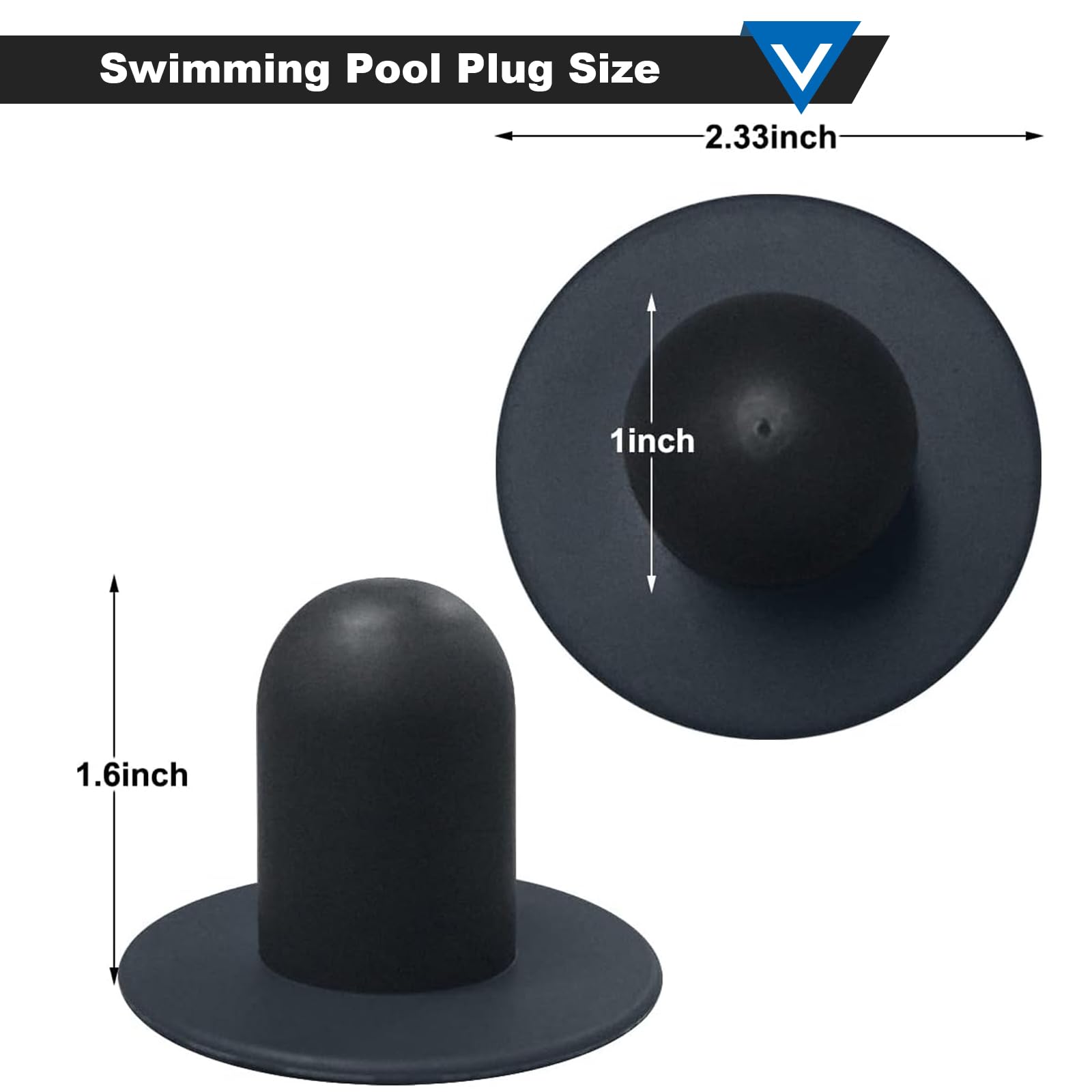 Popbee wall plug for above-ground pools seals for maintenance