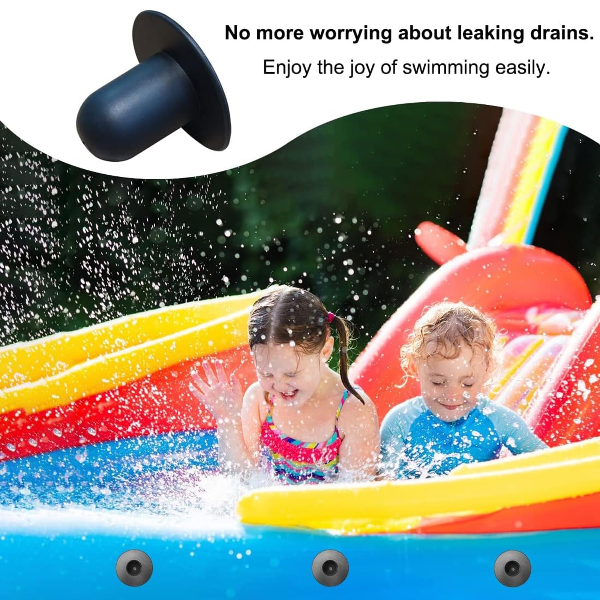 Popbee plug for plunger-valve-less pools for secure water control