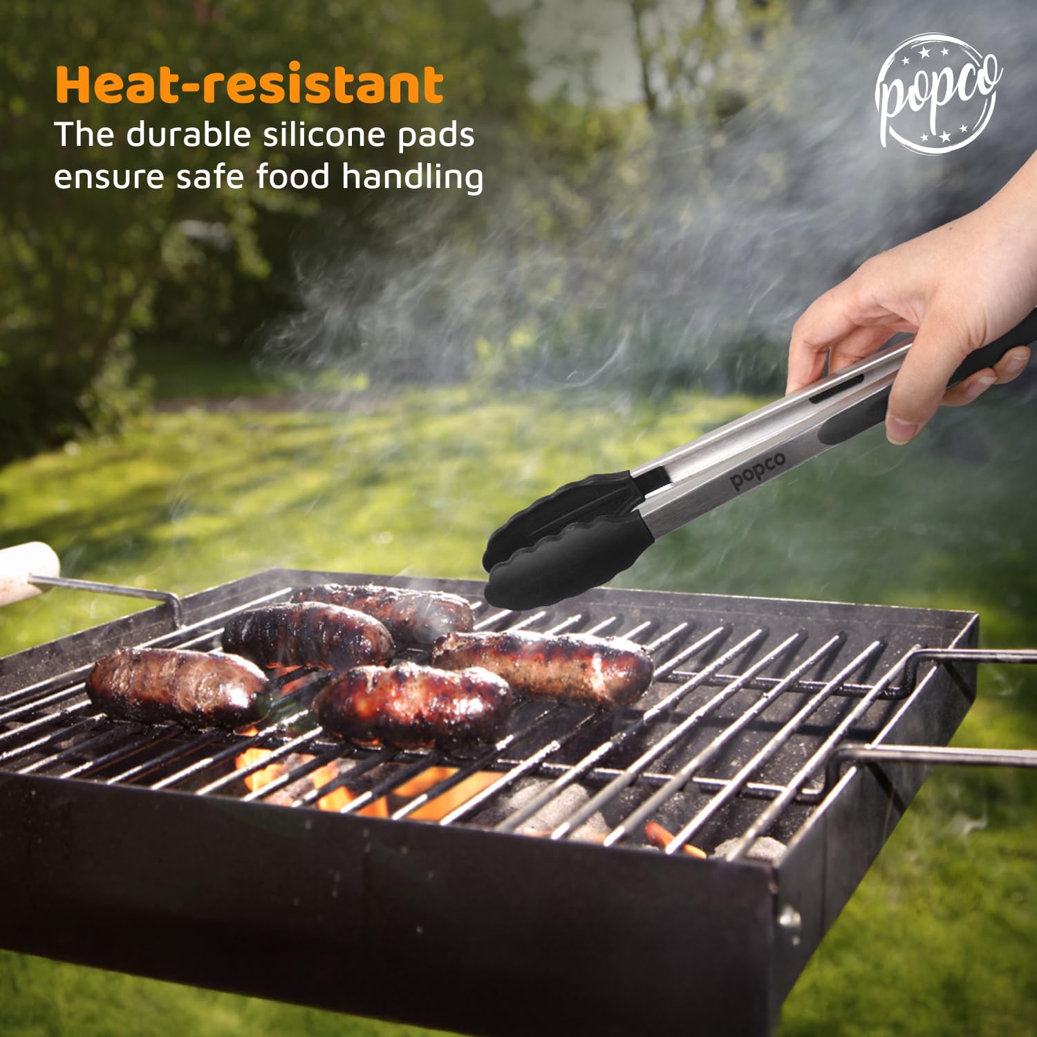 Popco locking ring keeps tongs compact and easily accessible.