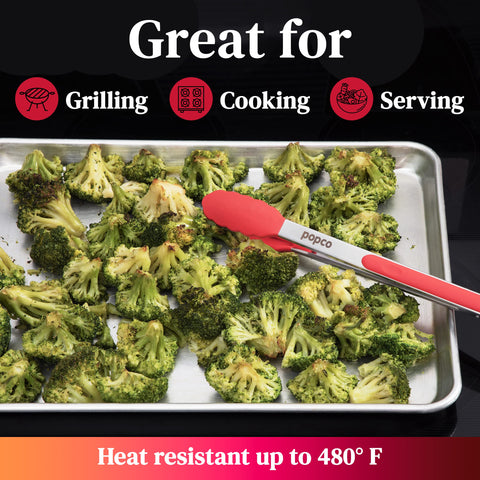 POPCO locking mechanism keeps tongs secure when stored.