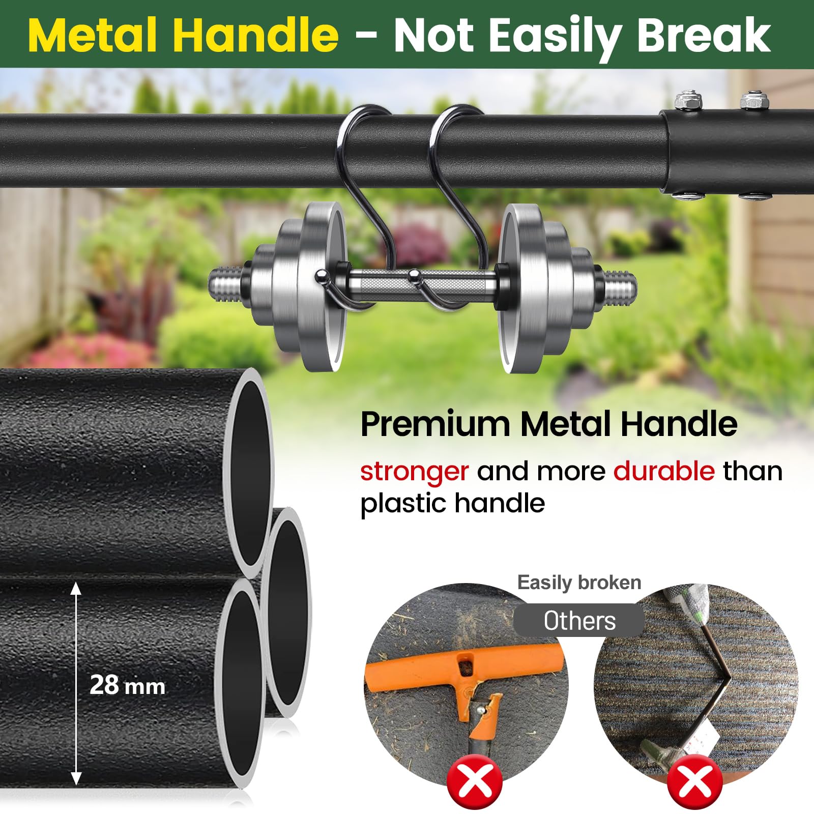 PoPoHoser Edger made from durable metal resisting weather and rust