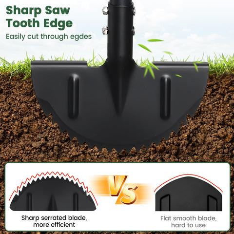 PoPoHoser Edger with extended handle 38-49in for comfortable edging
