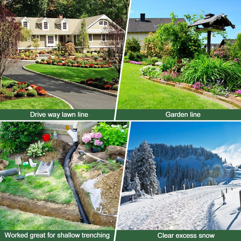 PoPoHoser Edger shown edging sidewalks for neat borders and low effort