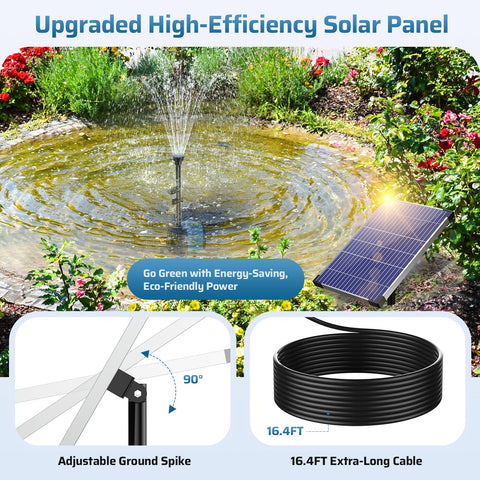 POPOSOAP 120GPH fountain pump for reliable water movement in ponds