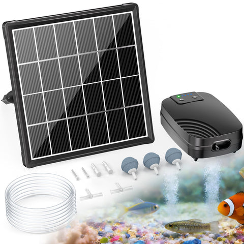 POPOSOAP 3W solar pond aerator with independent panel for safe outdoor use and continuous aeration.