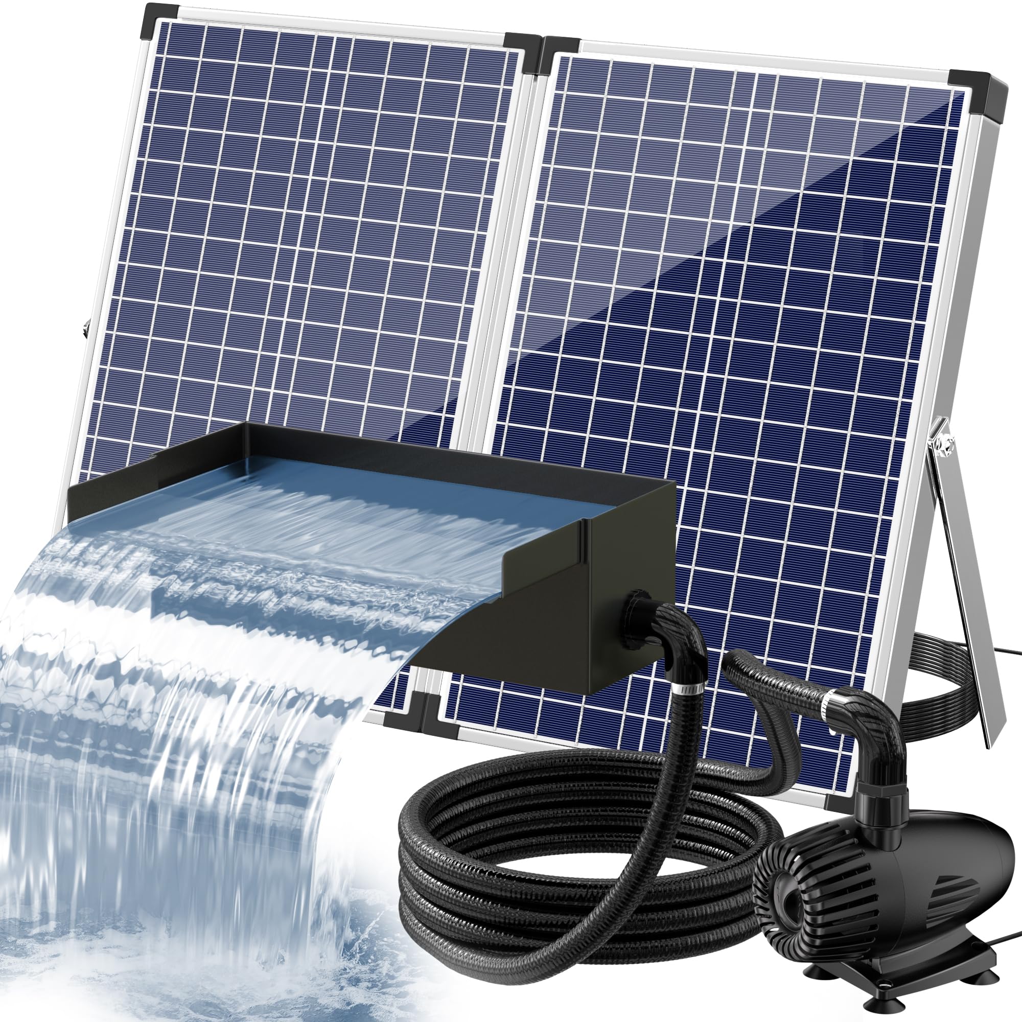 POPOSOAP 70W solar panel powers stylish garden water features efficiently.