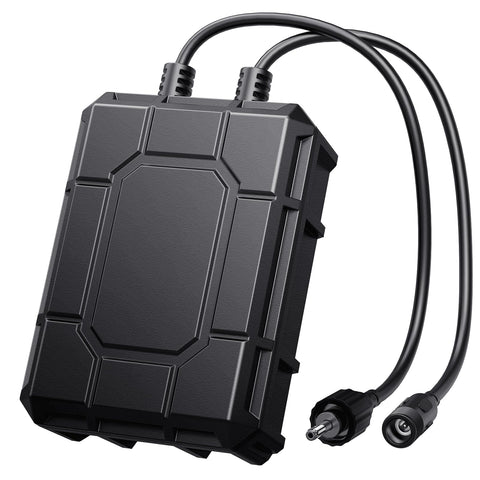 POPOSOAP battery backup front view showing compact design and accessibility.