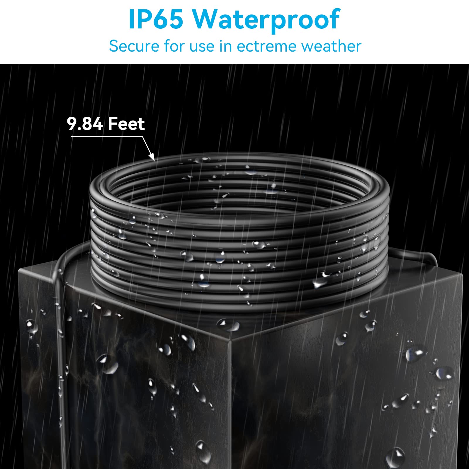POPOSOAP cascade extension cable enables longer runs for larger fountains.