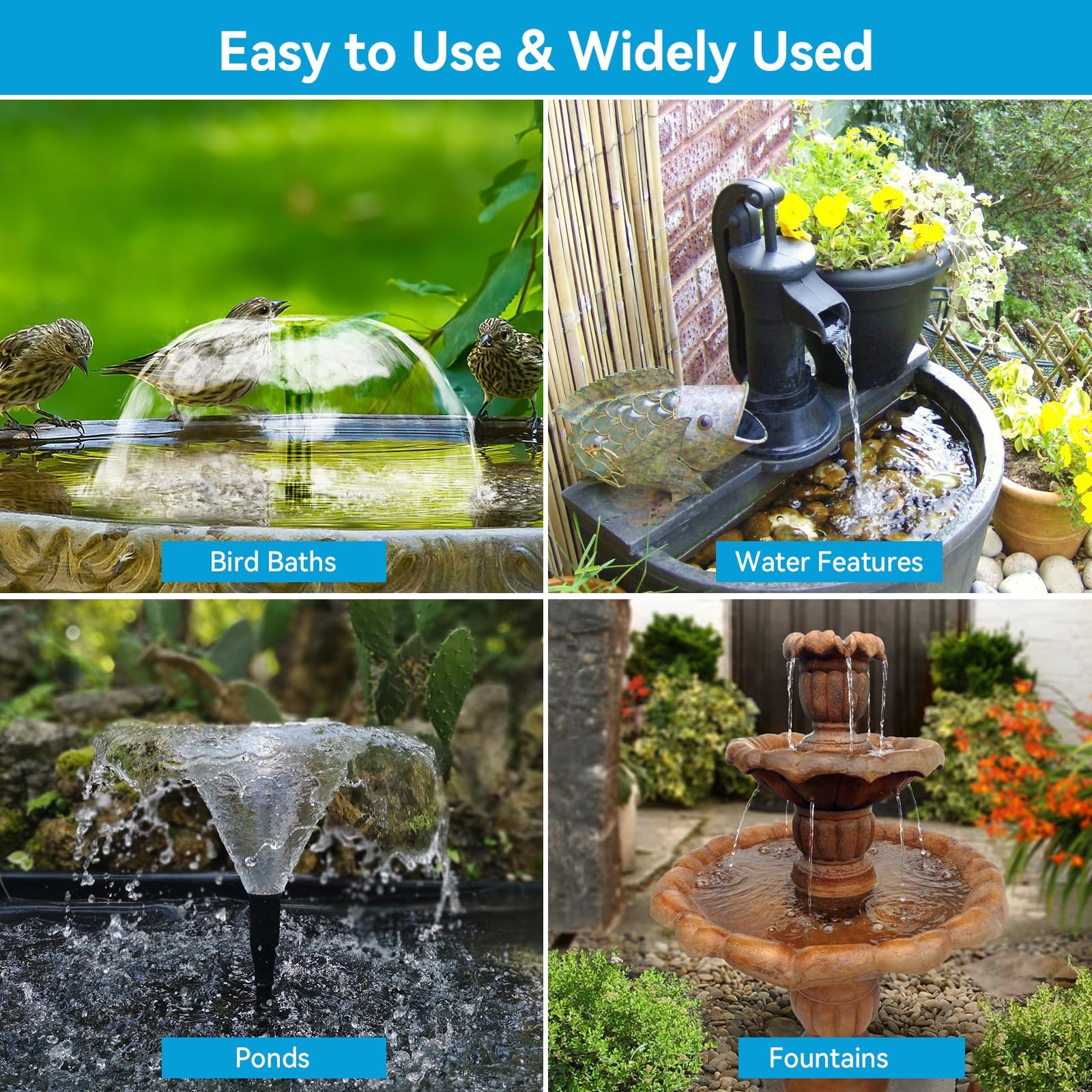 POPOSOAP dry-run protection guards the pump during low water levels.