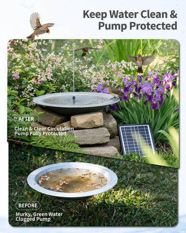 POPOSOAP filter box with ceramic balls clarifies water and reduces debris.