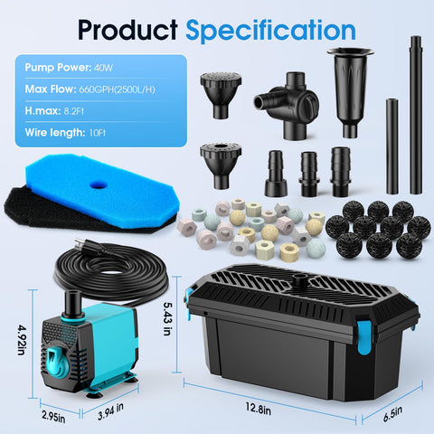 POPOSOAP filter media balls improve filtration surface area.