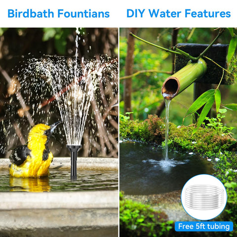 POPOSOAP five-foot tubing enables waterfalls, streams, and more.