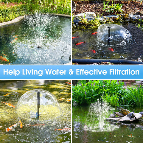 POPOSOAP flow-control valves allow adjustable pond water features.