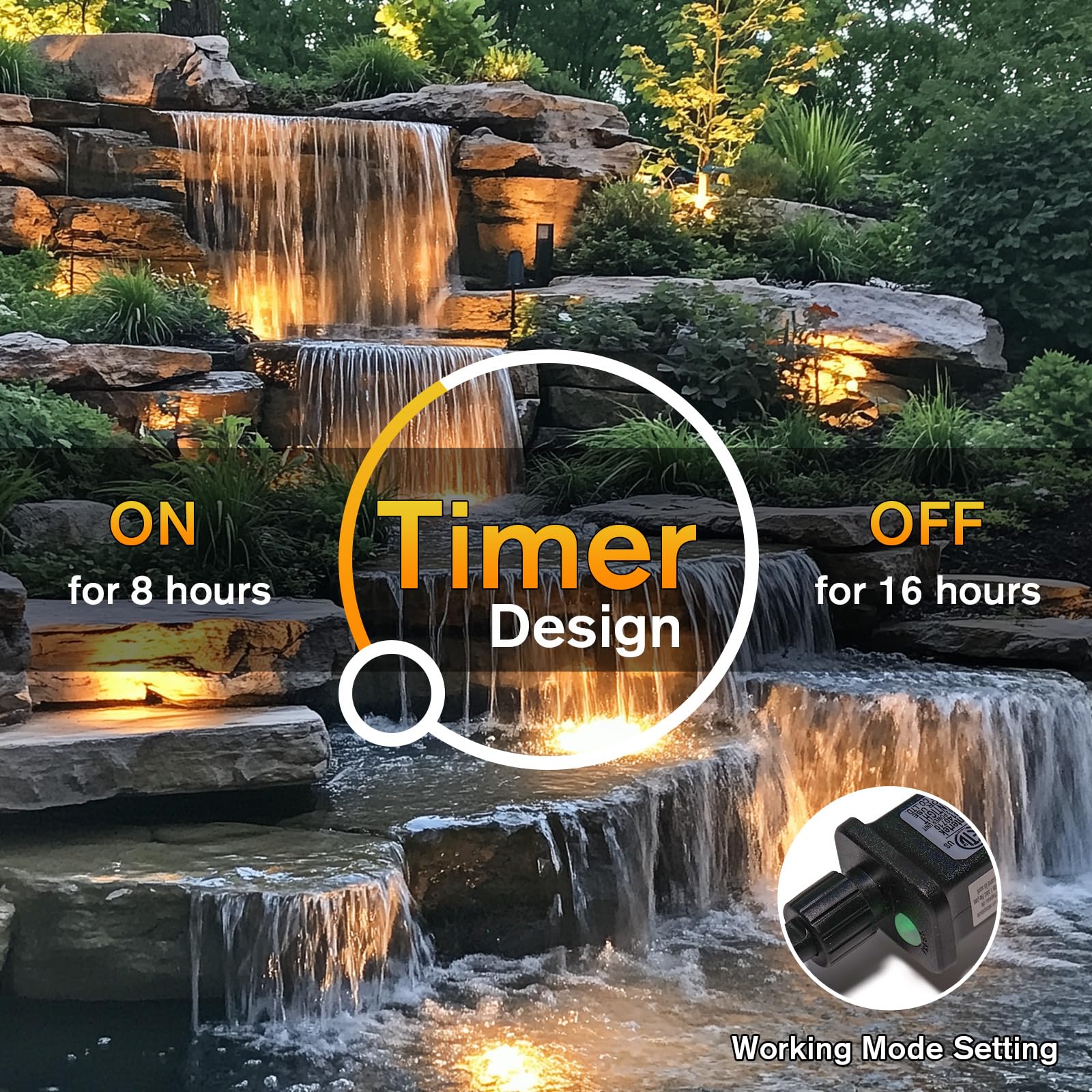 POPOSOAP garden patio landscape light adds soft illumination to paths.