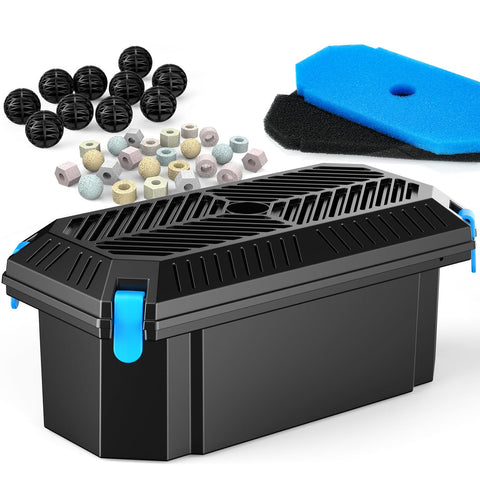POPOSOAP pond filter box lid protects the pump from debris during operation.