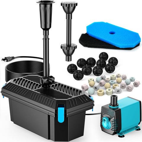 POPOSOAP pond filter box showing integrated filtration for clearer water.