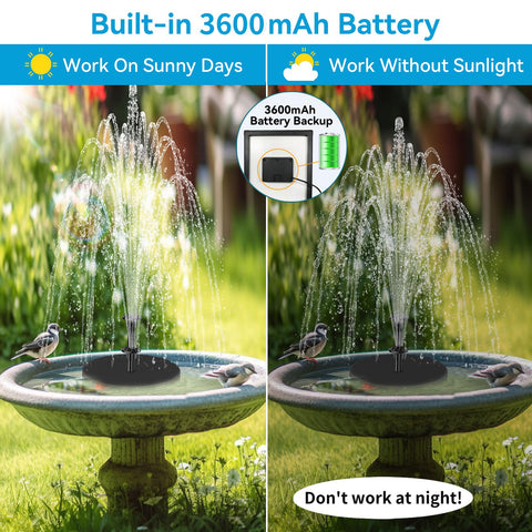 POPOSOAP solar bird bath pump delivers a gentle spray for garden birds.