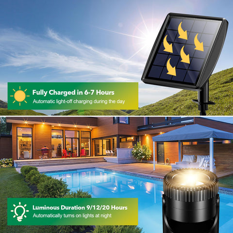 POPOSOAP lights with multiple brightness modes for flexible pond lighting.