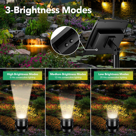 Underwater illumination for ponds, fountains, and gardens.