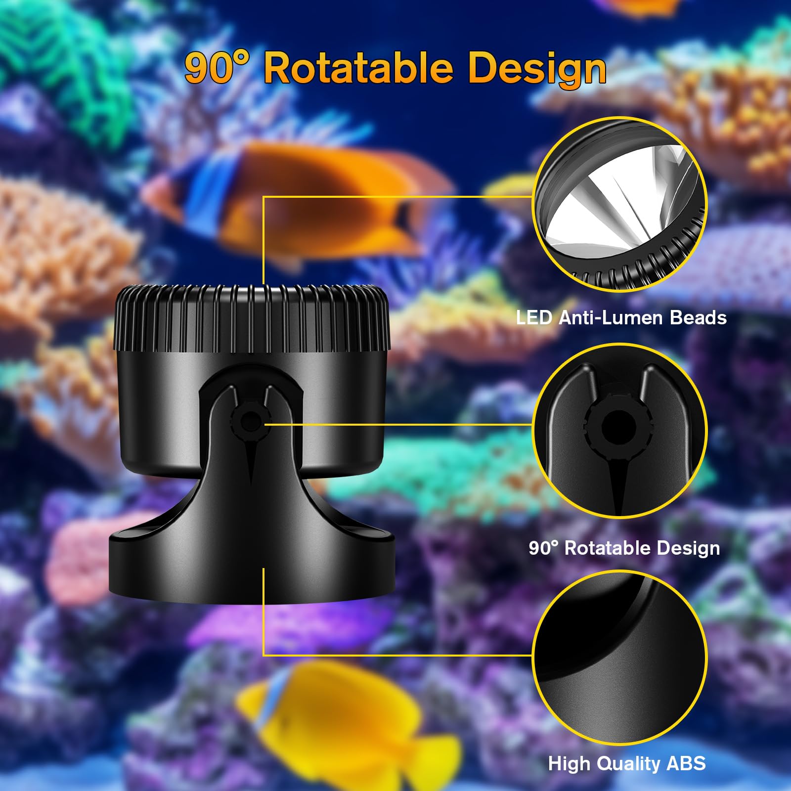 POPOSOAP underwater pond light highlights water features for nighttime ambiance.