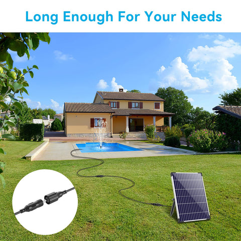 POPOSOAP waterproof connector extension cable protects connections in outdoor fountain setups.