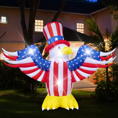 Poptrend stable outdoor inflatable setup with stakes and ropes for secure display.
