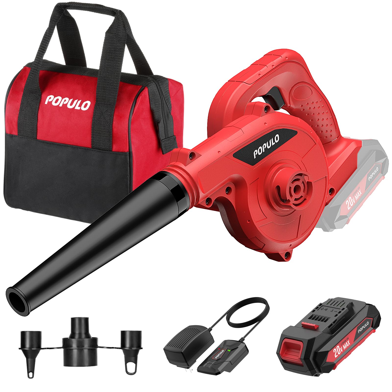 POPULO 20V mini blower battery pack for portable cleanup