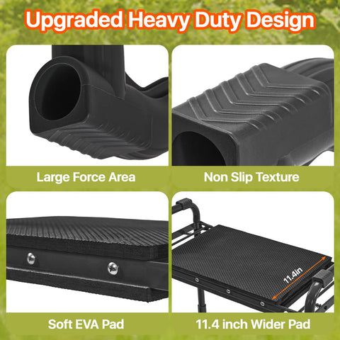 Poraise Garden Kneeler and Seat 600D bag doubles as seat cover to stay clean.