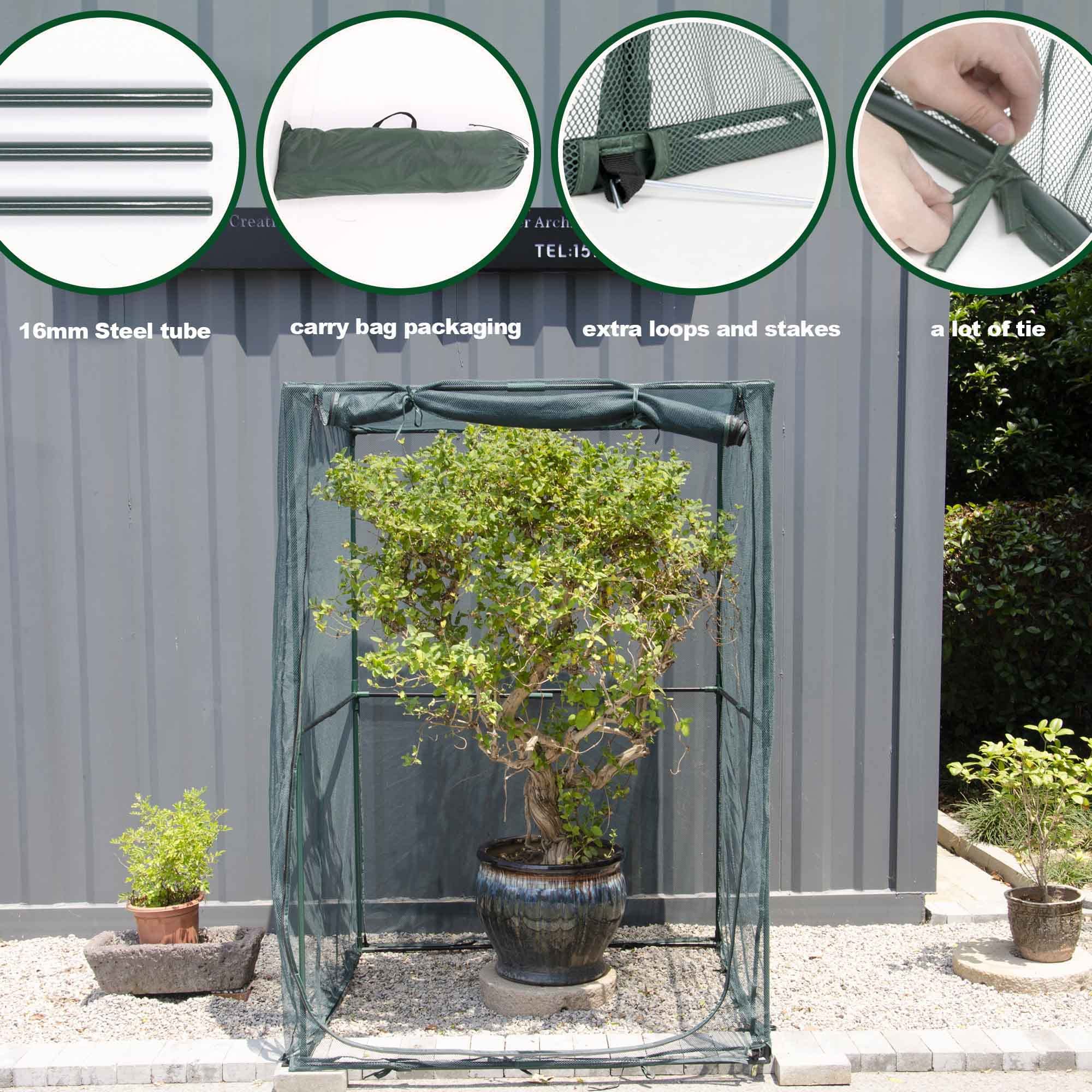 Porayhut durable mesh and steel frame provide sturdy garden protection.