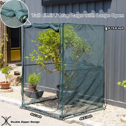 Porayhut large plant cage stands tall, protecting vegetables from birds.